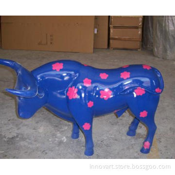 artistic painted resin sculpture